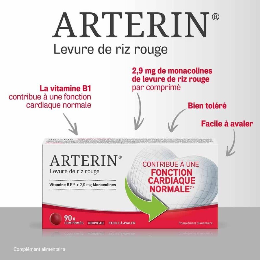 Omega Pharma Arterin Levure de Riz Rouge Pack éco x90 comprimés