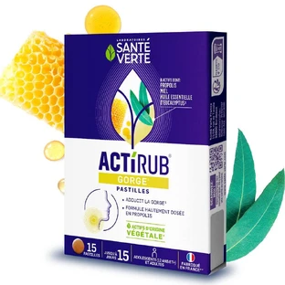 Sante Verte ActiRub Garganta Alivio Rápido 15 pastillas para chupar