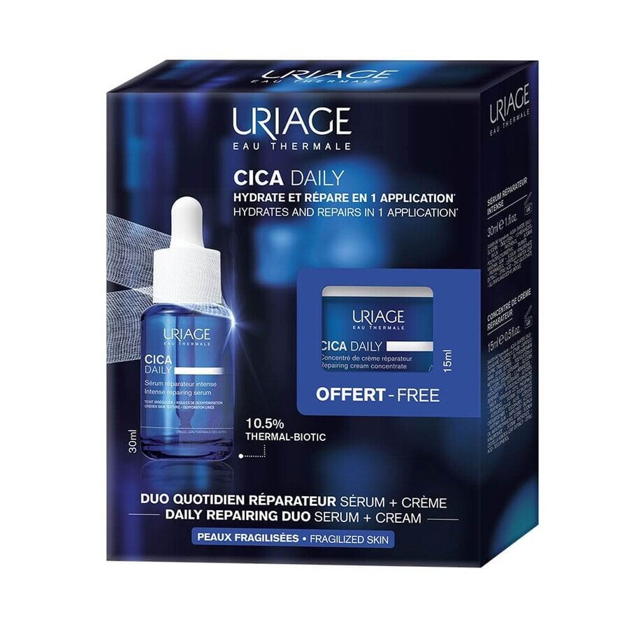 Cumpără Uriage Cica Daily Coffret Duo Quotidien Réparateur Peaux Fragilisées 45ml Uriage Cica Daily Coffret Duo Quotidien Réparateur Peaux Fragilisées 45ml