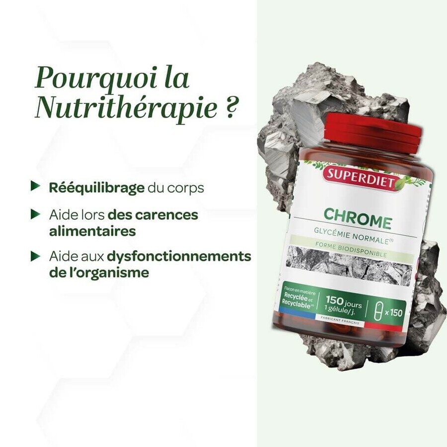 Superdiet Cromo picolinato Glycémie Normale 150 capsule Superdiet Cromo picolinato Glycémie Normale 150 capsule