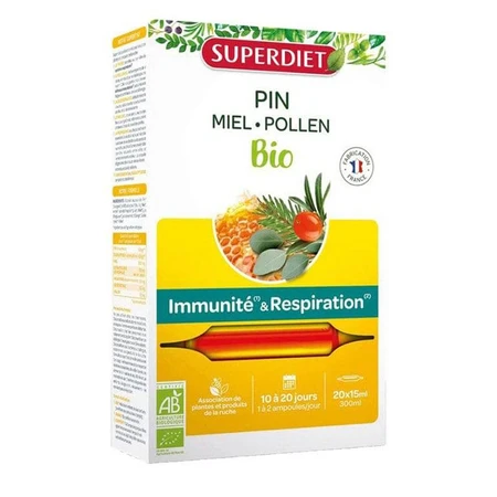 Superdiet Seve Imperiale Biologico 20 Inmunité et Respiration 20 Ampollas