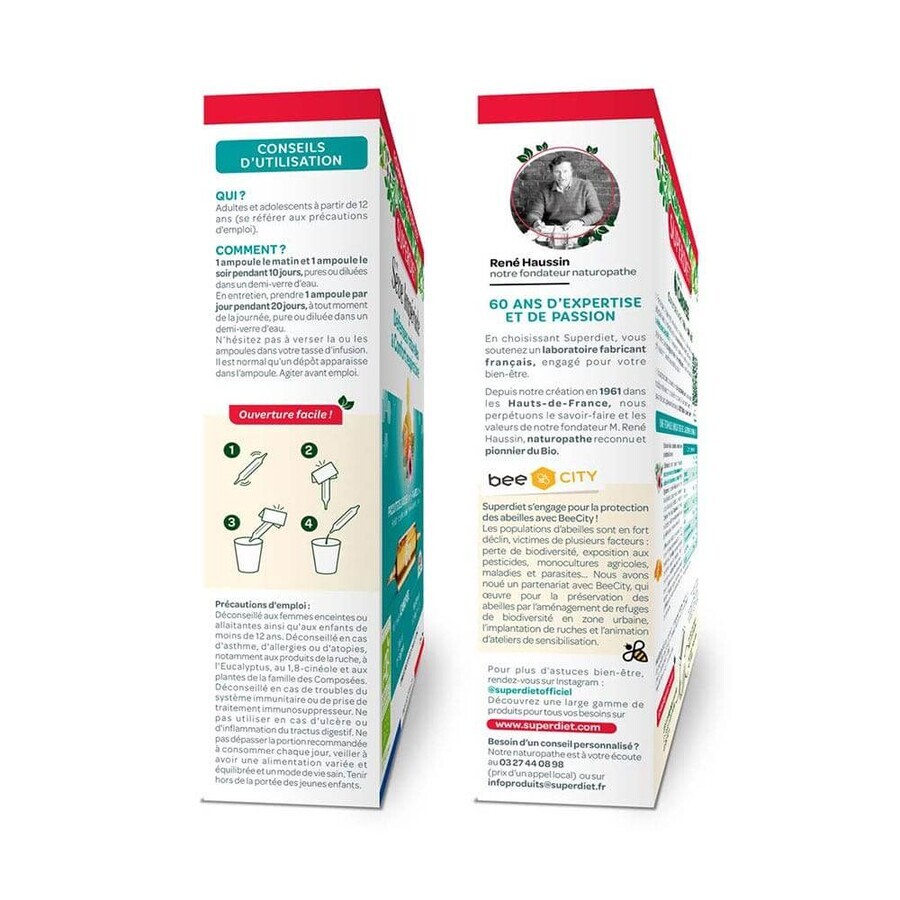 Superdiet Sève Impériale Bio Défense Naturelles & Confort Respiratoire 20 Ampoules