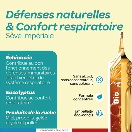 Superdiet Seve Imperiale Biologico 20 Inmunité et Respiration 20 Ampollas