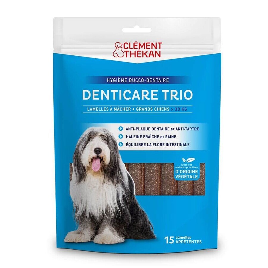 Clement-Thekan Denticare Trio Strisce masticabili per cani oltre 30 kg 15 strisce