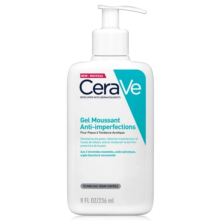 Cerave Espuma Limpiadora Facial Pieles con imperfecciones y propensas al acné 236ml