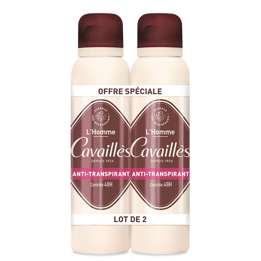 Acquista Cavaillès Absorb + Deodorante Spray Antitraspirante 48h Uomo 2x150ml Cavaillès Absorb + Deodorante Spray Antitraspirante 48h Uomo 2x150ml