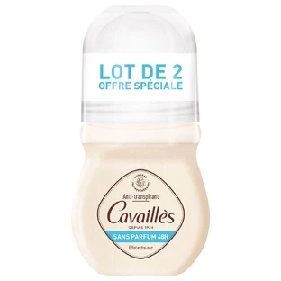 Cavaillès Absorb + Deodorant Roll-on Unscented 48h 2x50ml