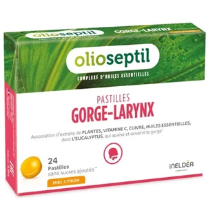 Olioseptil Throat-Larynx Lemon 24 Lozenges