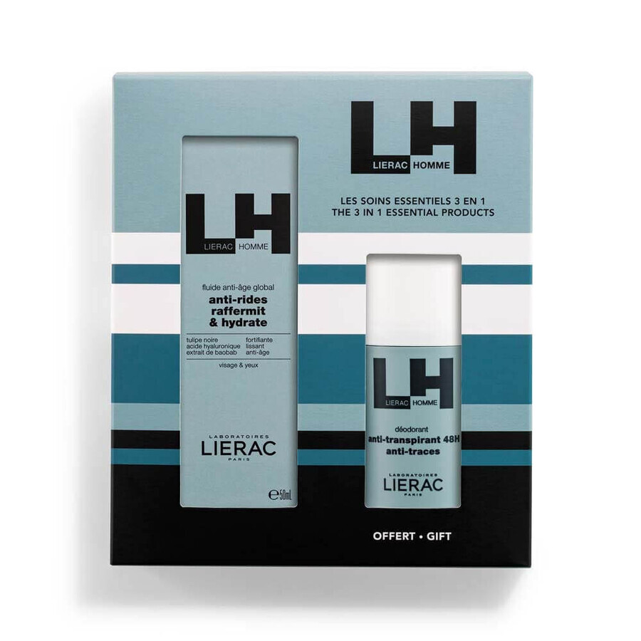 Lierac Men's Coffret Fête des Pères Fluide Anti-Ageing + Déodorant Offert 100ml Lierac Men's Coffret Fête des Pères Fluide Anti-Ageing + Déodorant Offert 100ml