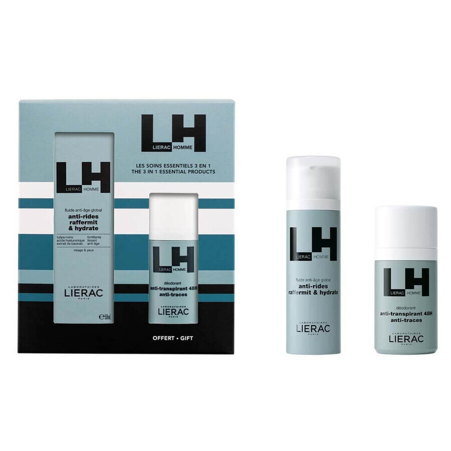 Lierac Men's Coffret Fête des Pères Fluide Anti-Ageing + Déodorant Offert 100ml Lierac Men's Coffret Fête des Pères Fluide Anti-Ageing + Déodorant Offert 100ml