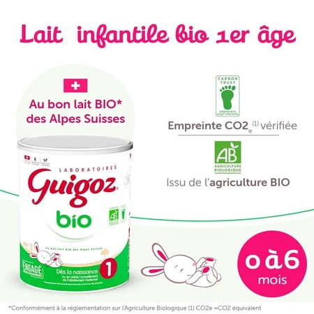 Guigoz Organic Milk Powder 1 From birth to 6 months 800g