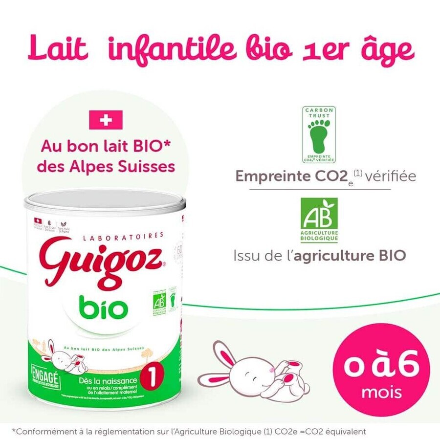 Guigoz Leche en Polvo Ecológica 1 Desde el nacimiento hasta los 6 meses 800g Guigoz Leche en Polvo Ecológica 1 Desde el nacimiento hasta los 6 meses 800g