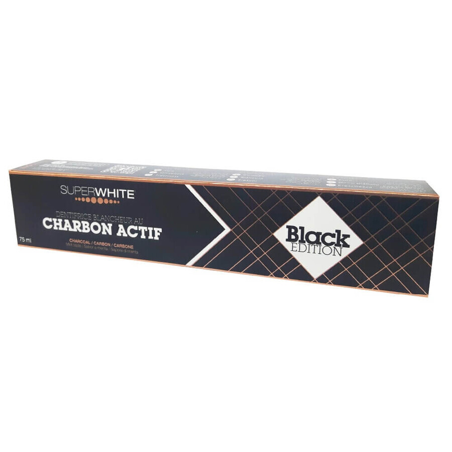 Superwhite Whitening Toothpaste with Actifa Charcoal Black Edition 75 ml