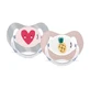 Dodie Fysiologische siliconen fopspenen Girly 6 maanden en ouder x2