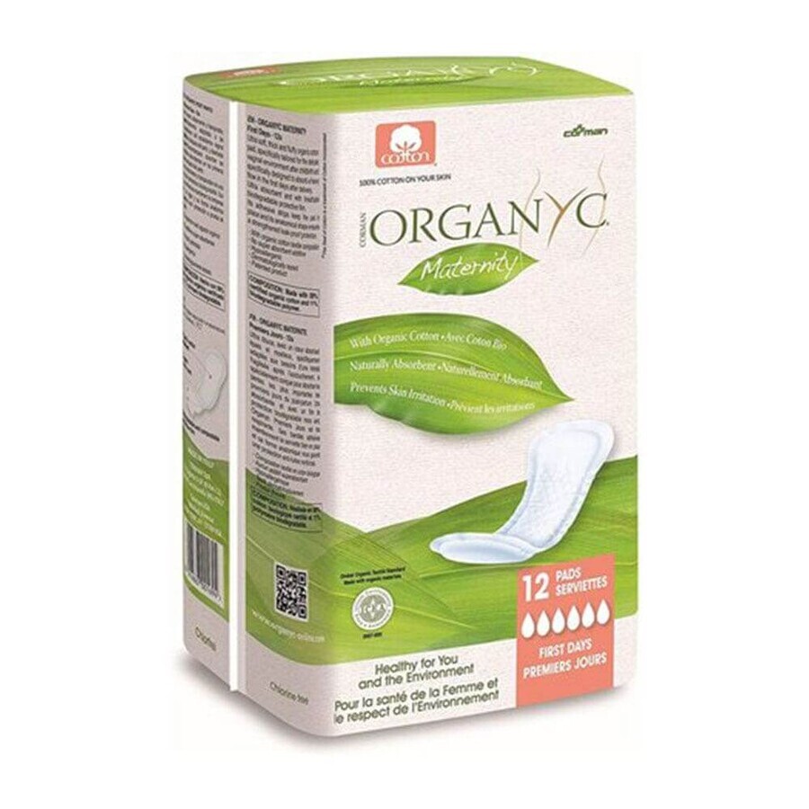 Buy Organyc First Day Maternity Protections x12 Organyc First Day Maternity Protections x12