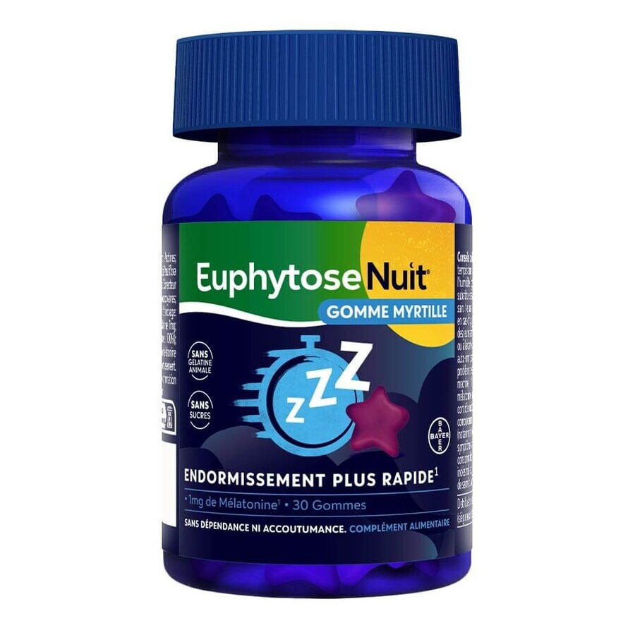 Cumpără Bayer Euphytose Night 1 mg melatonină 30 gume Bayer Euphytose Night 1 mg melatonină 30 gume