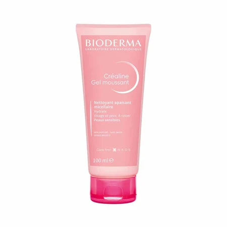 Bioderma Crealine Gel nettoyant moussant visage Peaux sensibles 100ml
