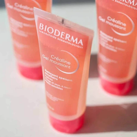 Bioderma Crealine Gel nettoyant moussant visage Peaux sensibles 100ml