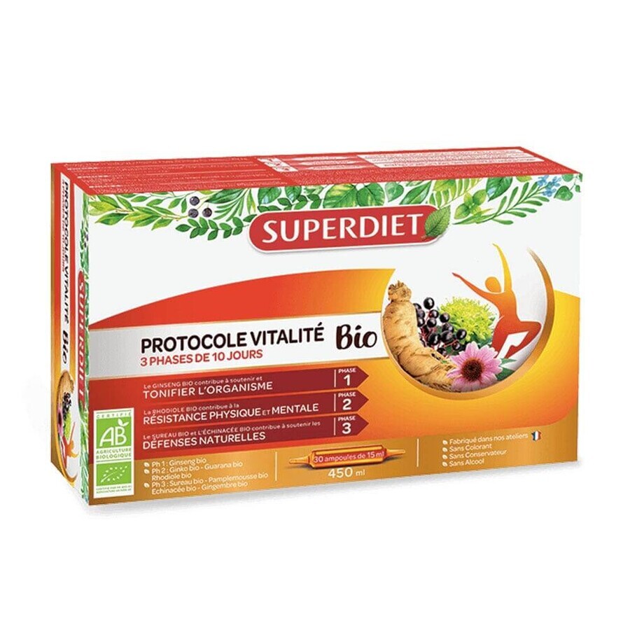 Superdiet Protocole Vitalite 30 vials