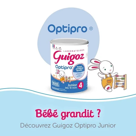 Guigoz Optipro Leche en Polvo Crecimiento 3 a partir de 1 año 2 sobres de 600 g + 1 cuchara dosificadora