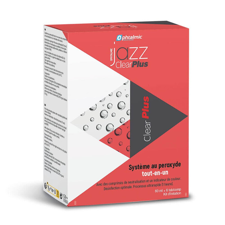 Ophtalmic ClearPlus Jazz oxidizing solution for soft and hard lenses 60 ml + 6 tablets