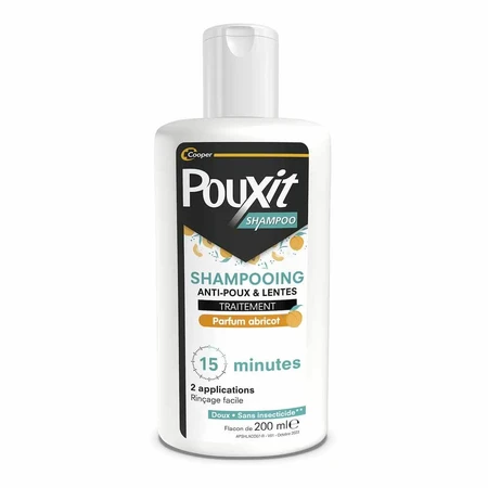 Pouxit Anti-Läuse- und Nagelbehandlungsshampoo Aprikosenduft 2x200ml
