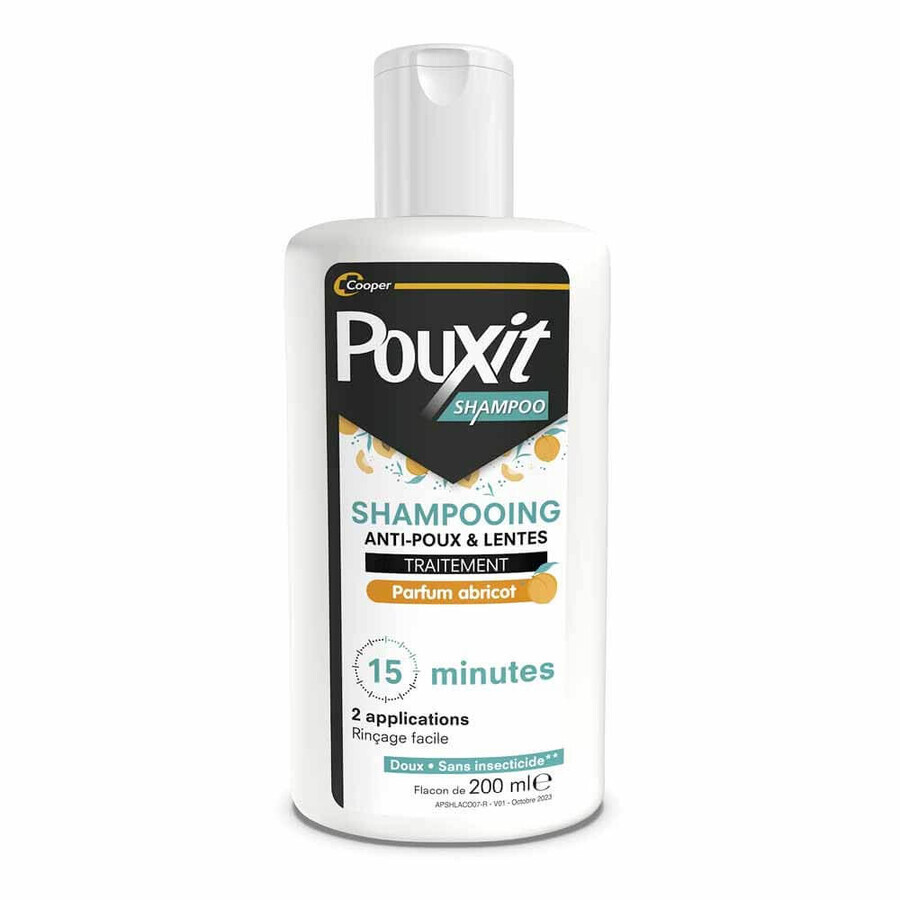 Pouxit Champú Antipiojos y Tratamiento Uñas Aroma Albaricoque 2x200ml