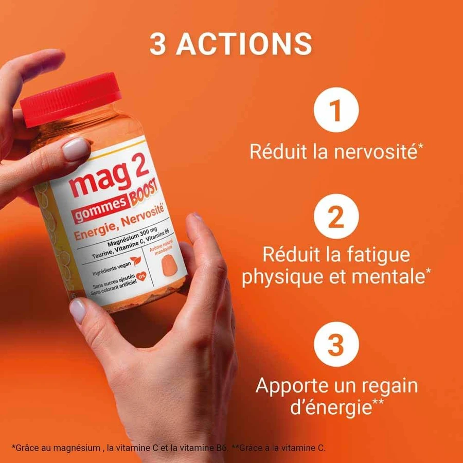 Mag 2 Energy Boost nerviosismo 45 Encías