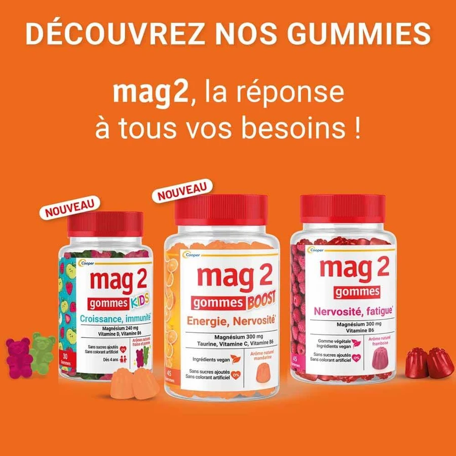 Mag 2 Energy Boost nerviosismo 45 Encías