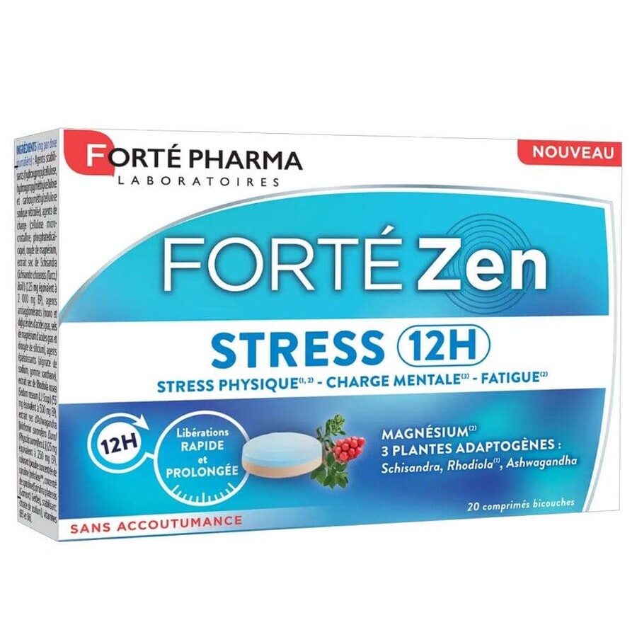 Forté Pharma Forté Zen Stress 12h con vitamina B6 y magnesio 20 comprimidos de doble capa