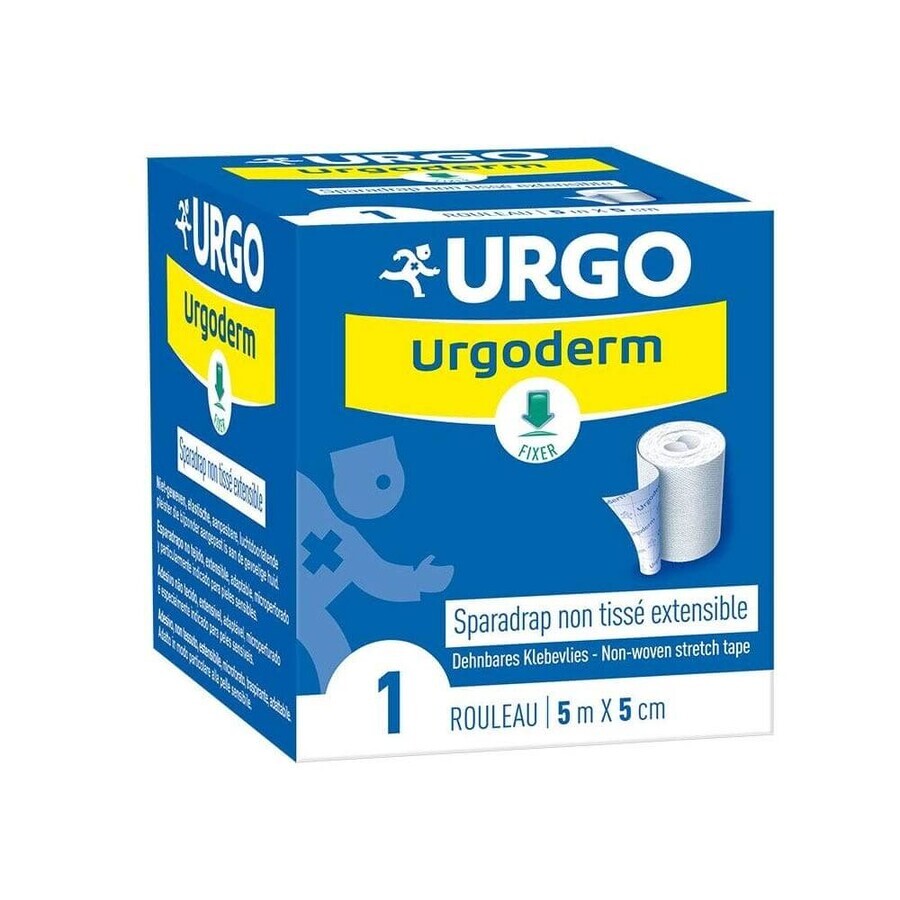 Urgo Sparadrap Non Tissé Extensible 5m x5cm Urgoderm x1 rouleau