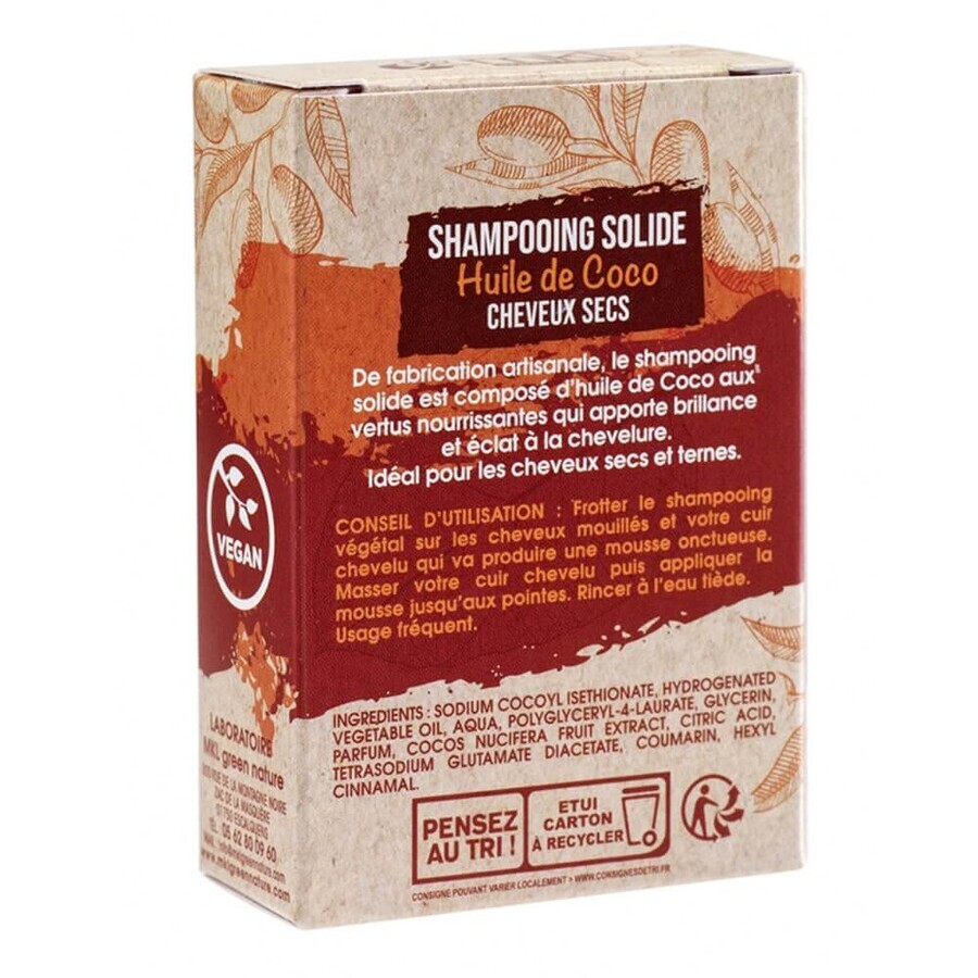 Mkl Coconut Oil Solid Shampoo 65gr Dry Hair