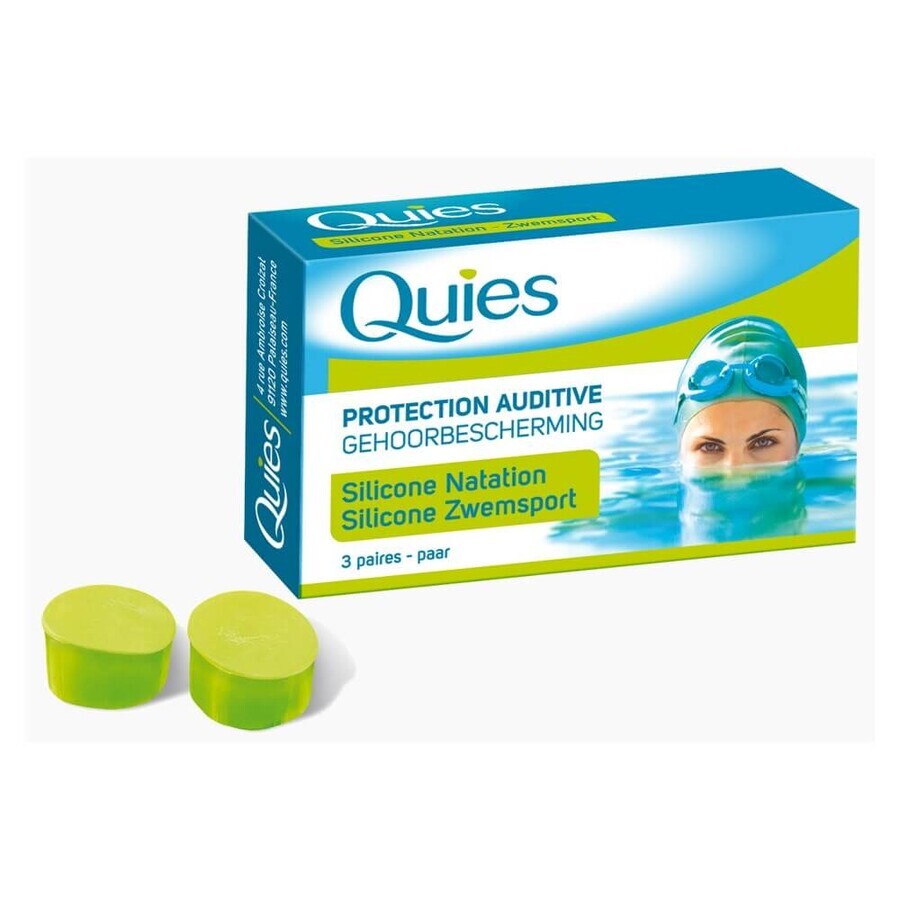 Cumpără Quies Înot Special Silicone Protecție auditivă 3 perechi Quies Înot Special Silicone Protecție auditivă 3 perechi
