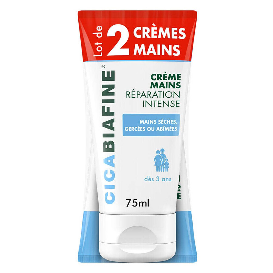 Cicabiafine Intense Repair Hand Cream Dry, Chapped or Damaged 2x75ml
