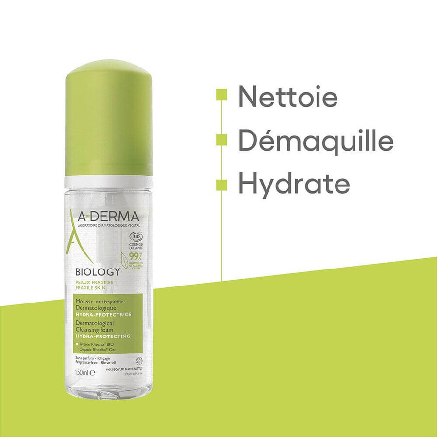 A-Derma Biology Organic Dermatological Cleansing Foam Hydra Protectrice 150 ml