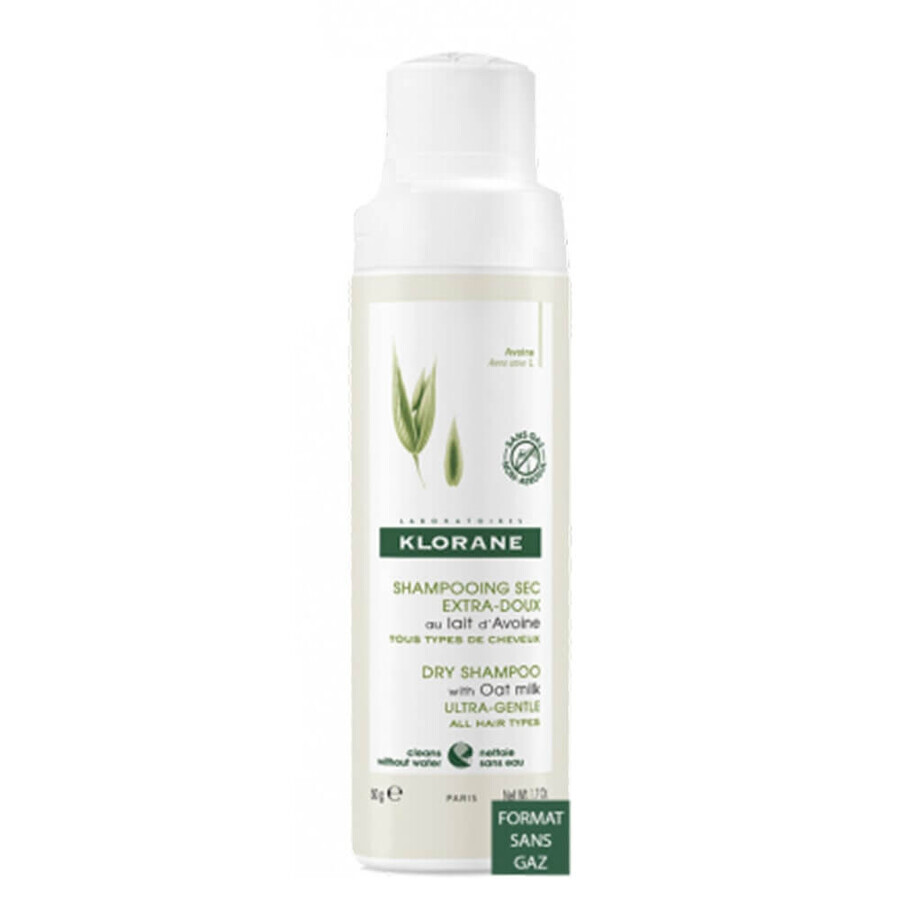 Klorane Hafermilch Extra mildes Trockenshampoo ohne Gas für alle Haartypen 50g