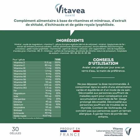 Vitavea Santé Multivitaminas Defensas Naturales 30 cápsulas