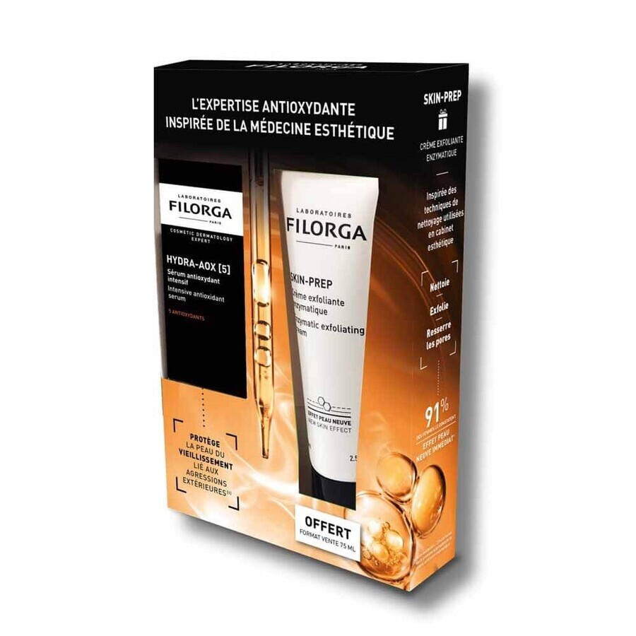 Filorga Hydra-AOX [5] Coffret Serum Antixodyant + Crème Nettoyante Skin-Prep