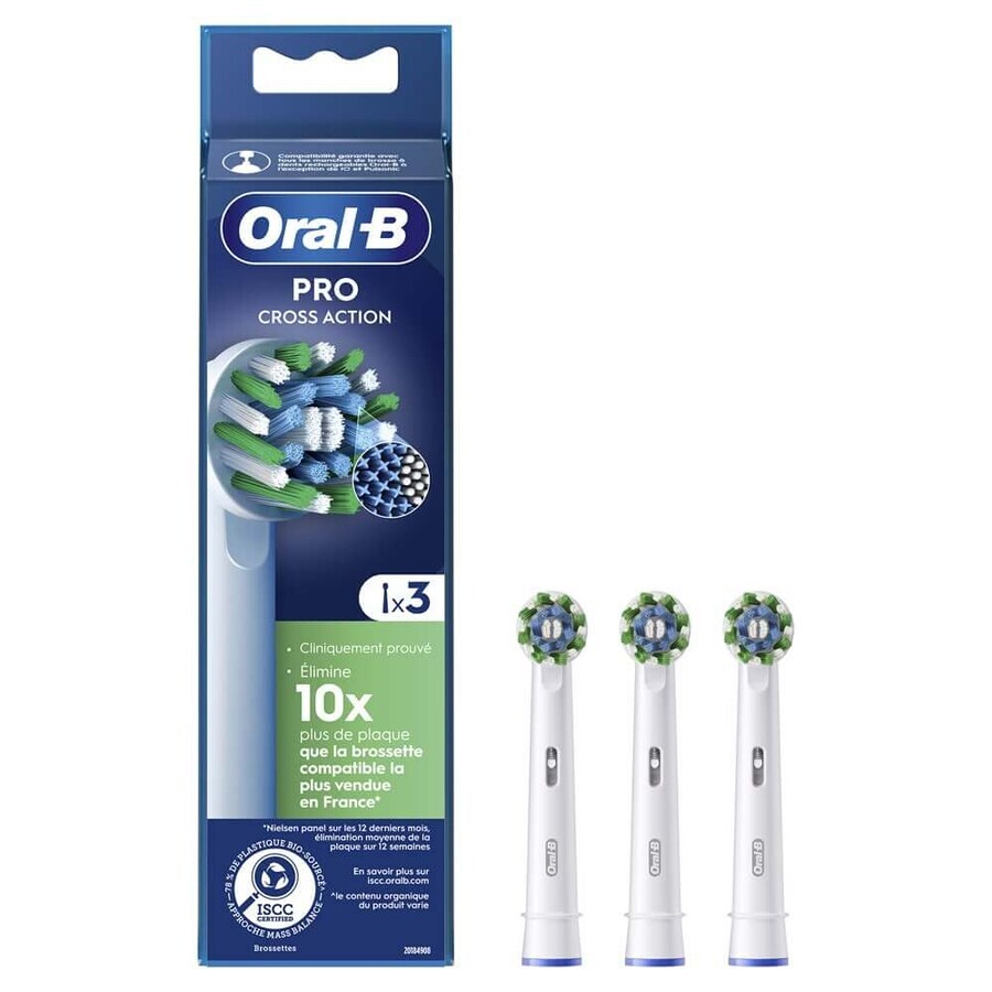 Shop Oral-B Cross Action Ersatzbürstenköpfe für elektrische Zahnbürsten x3 Oral-B Cross Action Ersatzbürstenköpfe für elektrische Zahnbürsten x3