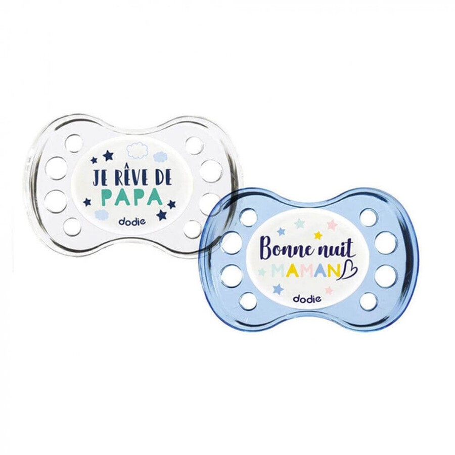 Dodie Succhietti da notte anatomici misti Soft Dreams 6 mesi e più x2