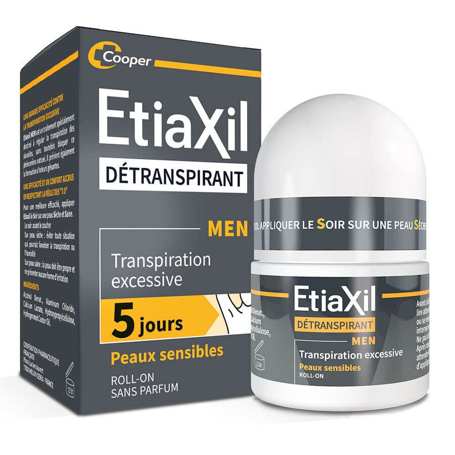 Etiaxil Detraspirante Roll-on Ascelle Men Pelle Sensibile 15ml