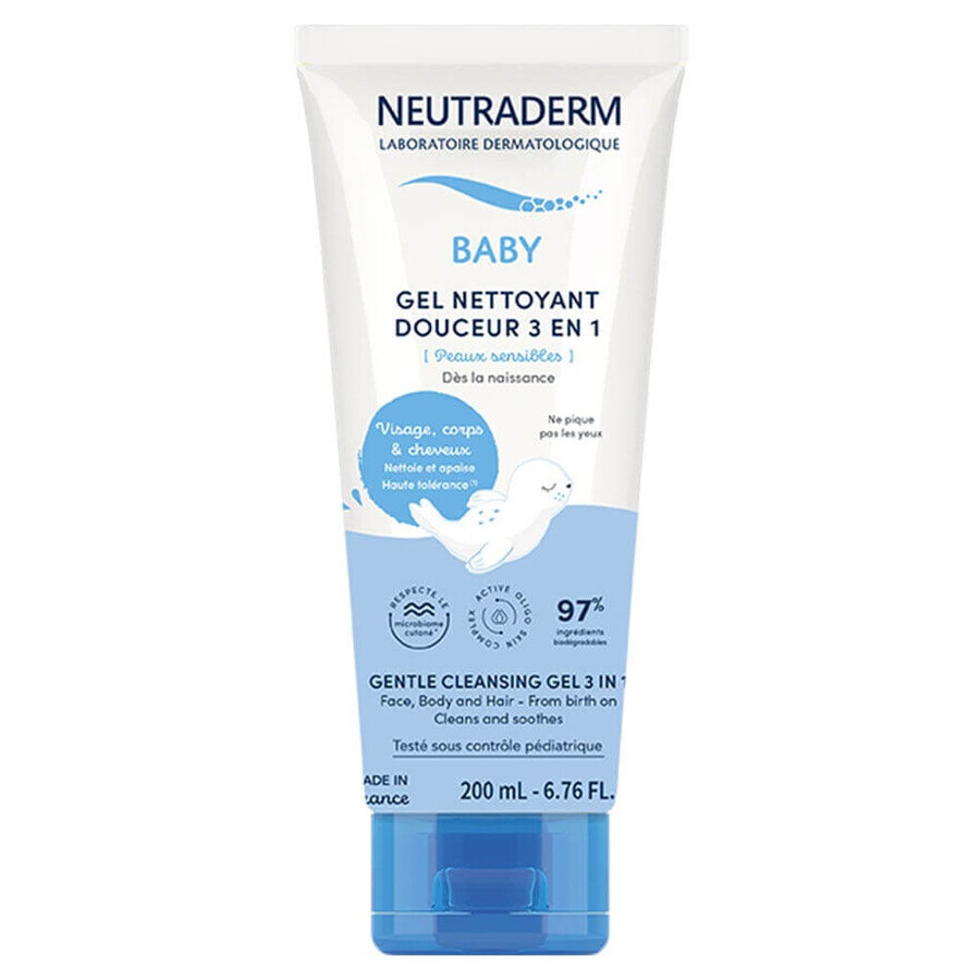Buy Neutraderm Baby Gel nettoyant douceur 3 en 1 Peaux sensibles 200ml Neutraderm Baby Gel nettoyant douceur 3 en 1 Peaux sensibles 200ml