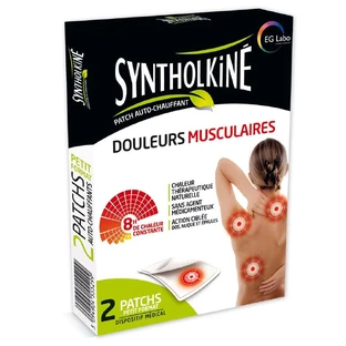 EG Labo SyntholKiné Syntholkine Tiritas autocalentables para dolores musculares Douleurs Musculaires Tamaño pequeño 2pcs