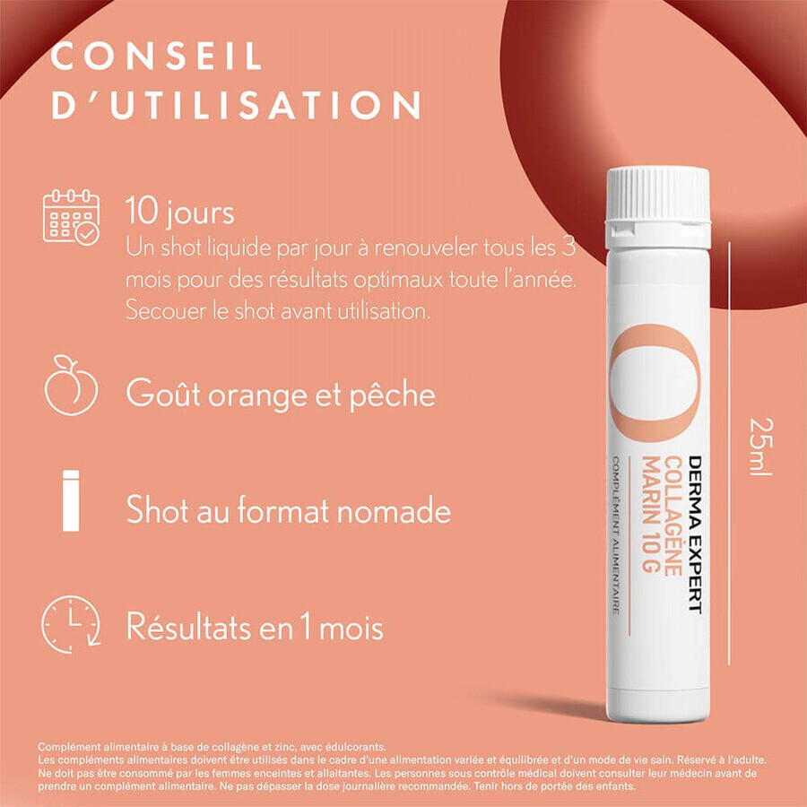 Oenobiol Derma Expert Marine Collageen Anti-Ageing Rimpels 10 shots