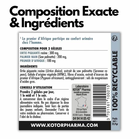 Kotor Pharma Prostate Confort urinaire 60 gélules