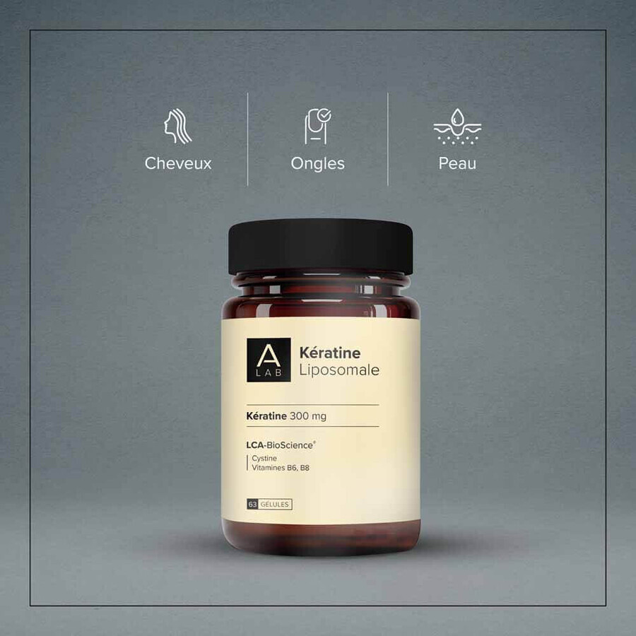 A-LAB Liposomal Keratin 300 mg Hair Beauty Fortified Nails 63 capsules