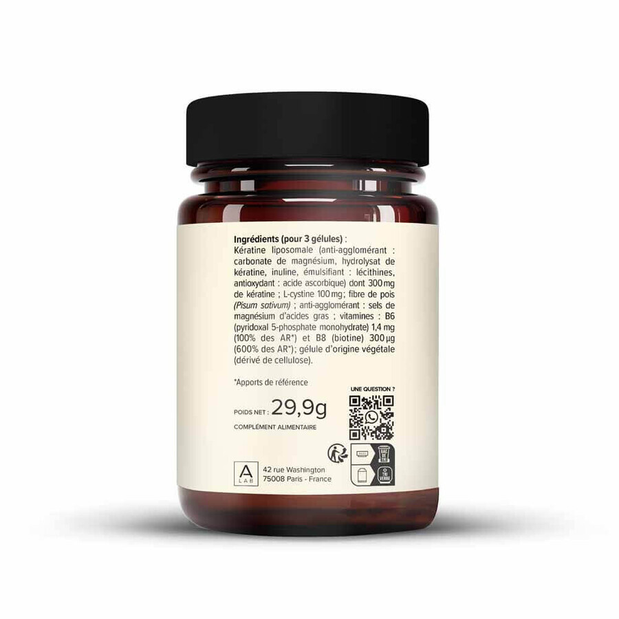 A-LAB Liposomal Keratin 300 mg Hair Beauty Fortified Nails 63 capsules