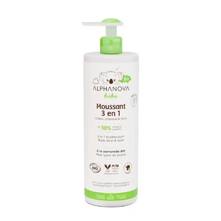 Alphanova Bébé Bebe Moussant 3 En 1 Body and Hair and Bath Moussant Bio 500ml