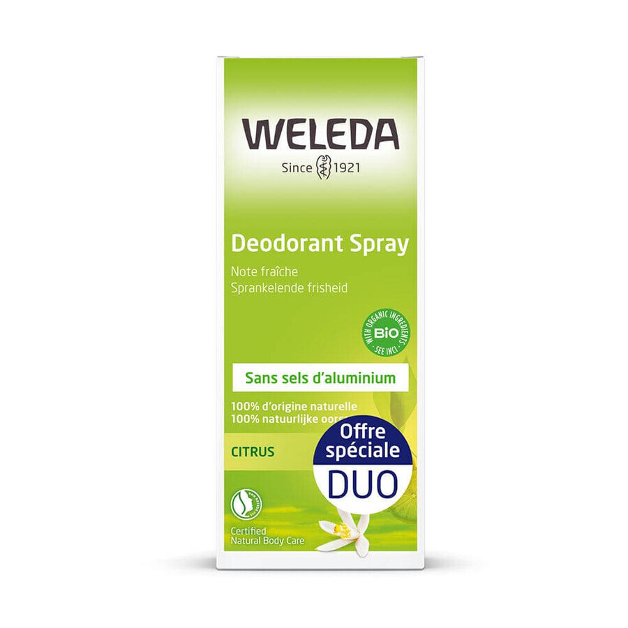 Cumpără Weleda Deodorant cu lămâie și citrice eficacitate 24h 2x100ml Weleda Deodorant cu lămâie și citrice eficacitate 24h 2x100ml