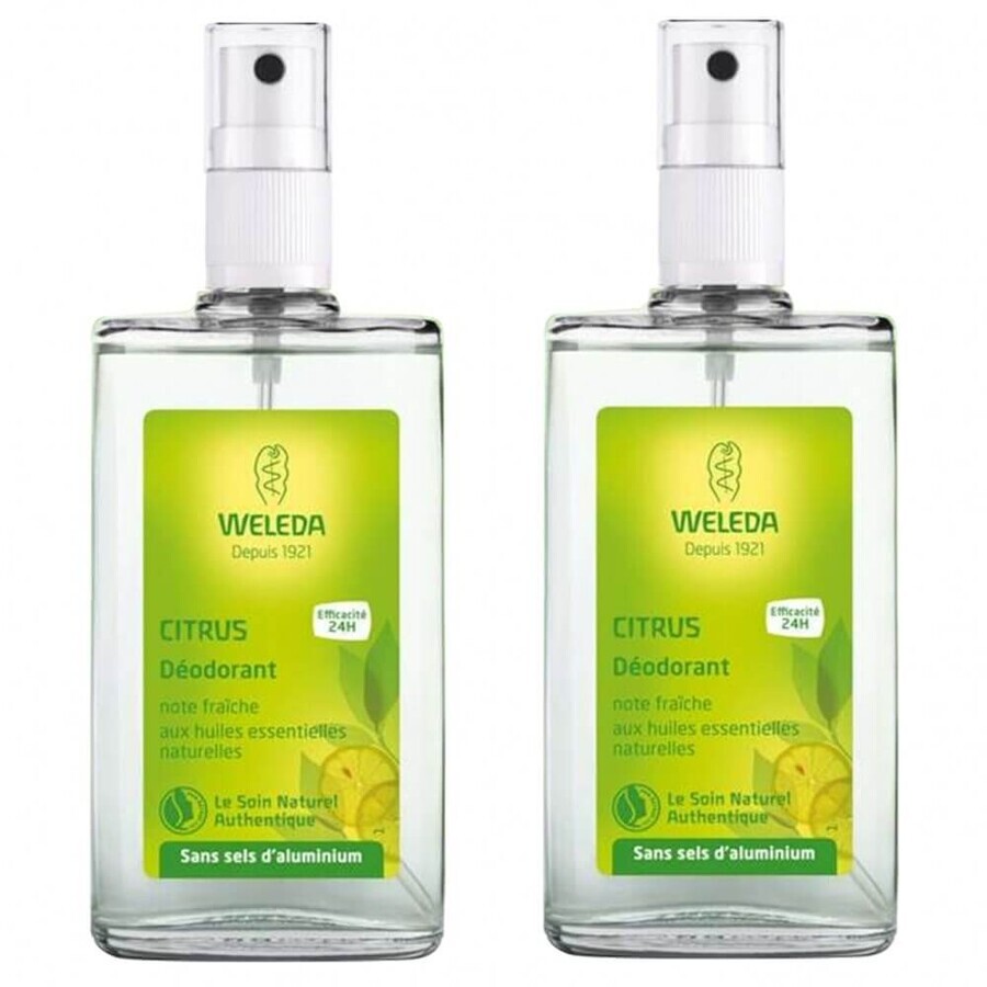 Weleda Deodorant cu lămâie și citrice eficacitate 24h 2x100ml Weleda Deodorant cu lămâie și citrice eficacitate 24h 2x100ml